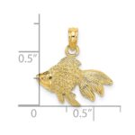 14K 2-D  Textured Goldfish Charm - Image 3