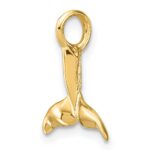 14K Small 3-D Polished Whale Tail Chain Slide - Image 5