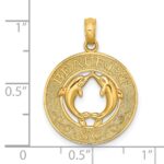 14K BEAUFORT SC with Dolphins Circle Charm - Image 3