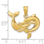 14k Dolphins Pendant - Image 4