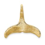14K Large 3-D Polished and Textured Whale Tail Omega Slide - Image 4