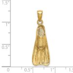 14K 3-D Scuba Flipper Charm - Image 3
