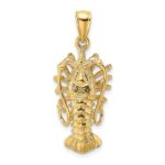 14K Polished Florida Lobster Charm