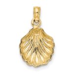 14K Polished Scallop Shell Charm - Image 4