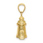 14K 3-D Brant Point Lighthouse Nantucket Harbor Massachusetts Charm - Image 2