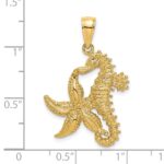 14K Starfish and Seahorse Charm - Image 3
