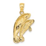 14K 2-D Polished Two Manatees Charm - Image 4