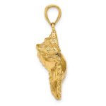 14K Textured Conch Shell Charm - Image 2