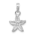 14K White Gold Starfish Charm - Image 4