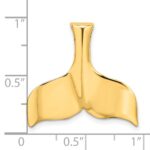 14K 3-D Polished Whale Tail Omega Slide - Image 3