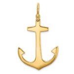 14K 3-D Polished Large Anchor Charm - Image 4