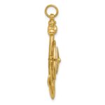 14K Large Anchor with Nautical Compass Charm - Image 2