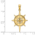 14K Star Frame with Nautical Compass Center Charm - Image 3