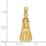 14K 3-D Scuba Flipper Charm - Image 3