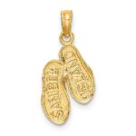 14K SANIBEL ISLAND Double Flip-Flop Charm - Image 3