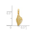 14K Mini Conch Shell Charm - Image 3