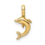 14K Mini Jumping Dolphin with Fixed Bail Charm