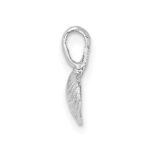 14K White Gold Mini Clam Shell Charm - Image 2