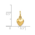 14K Polished 3-D Puffed Heart Charm - Image 4