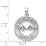 14K White Gold CHARLESTON Bridge Charm - Image 3
