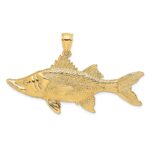 14K Large 3-D Tarpon Fish Charm