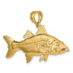 14K Large 3-D Snook Fish Charm - Image 5