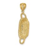 14K 3-D 2 Handles Rectangular Basket Charm - Image 5