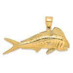 14K 3-D Female Dorado (Mahi-Mahi) Charm - Image 4