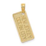 14K Texture Small NEW JERSEY OCEAN CITY License Plate Charm