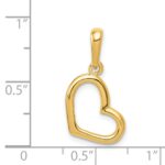 14K Polished Heart Pendant - Image 4
