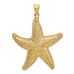 14K Large Textured Starfish Charm