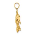 14K Polished Swimming Dolphin Charm - Image 2