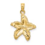 14K Beaded Textured Starfish Charm - Image 4