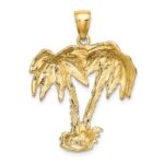 14K 2-D Double Palm Tree Charm - Image 4