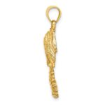 14K 2-D Textured Single Palm Tree Charm - Image 2