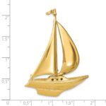 14K Large 3-D Sailboat with Moveable Sail Omega Slide - Image 3