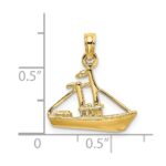 14K 3-D Tug Boat Charm - Image 3