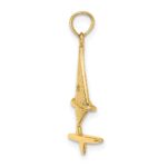 14K 3-D Textured Windsail Surfing Board Charm - Image 2