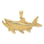 14K Large Tarpon Fish with Open Mouth Charm