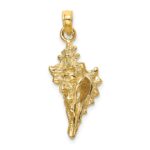 14K 3-D Conch Shell Charm