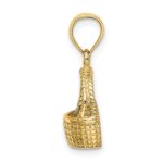 14K 2-D Flat Back Basket Charm - Image 2