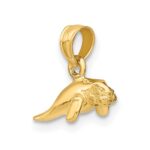 14K 3-D Polished Mini Manatee Charm - Image 5