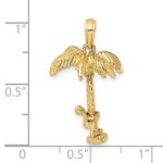 14K 3-D Palm Tree with Moveable Man Charm - Image 3