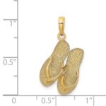 14K Large SAN DIEGO Double Flip-Flop Charm - Image 3