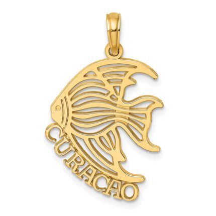 14K Polished CURACAO Under Angelfish Charm