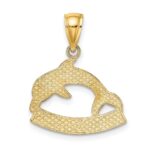 14K Polished BARBADOS Dolphin Charm - Image 4