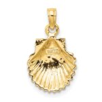 14K Polished Scallop Shell Charm - Image 4