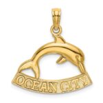 14K OCEAN CITY Dolphin Charm
