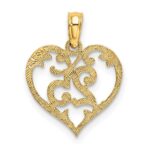 14K 25 In Heart Charm - Image 4