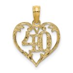 14K 40 In Heart Charm
